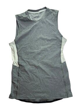 Lululemon Performance Tank Long Gray White, Women's M Silver Reflective L98